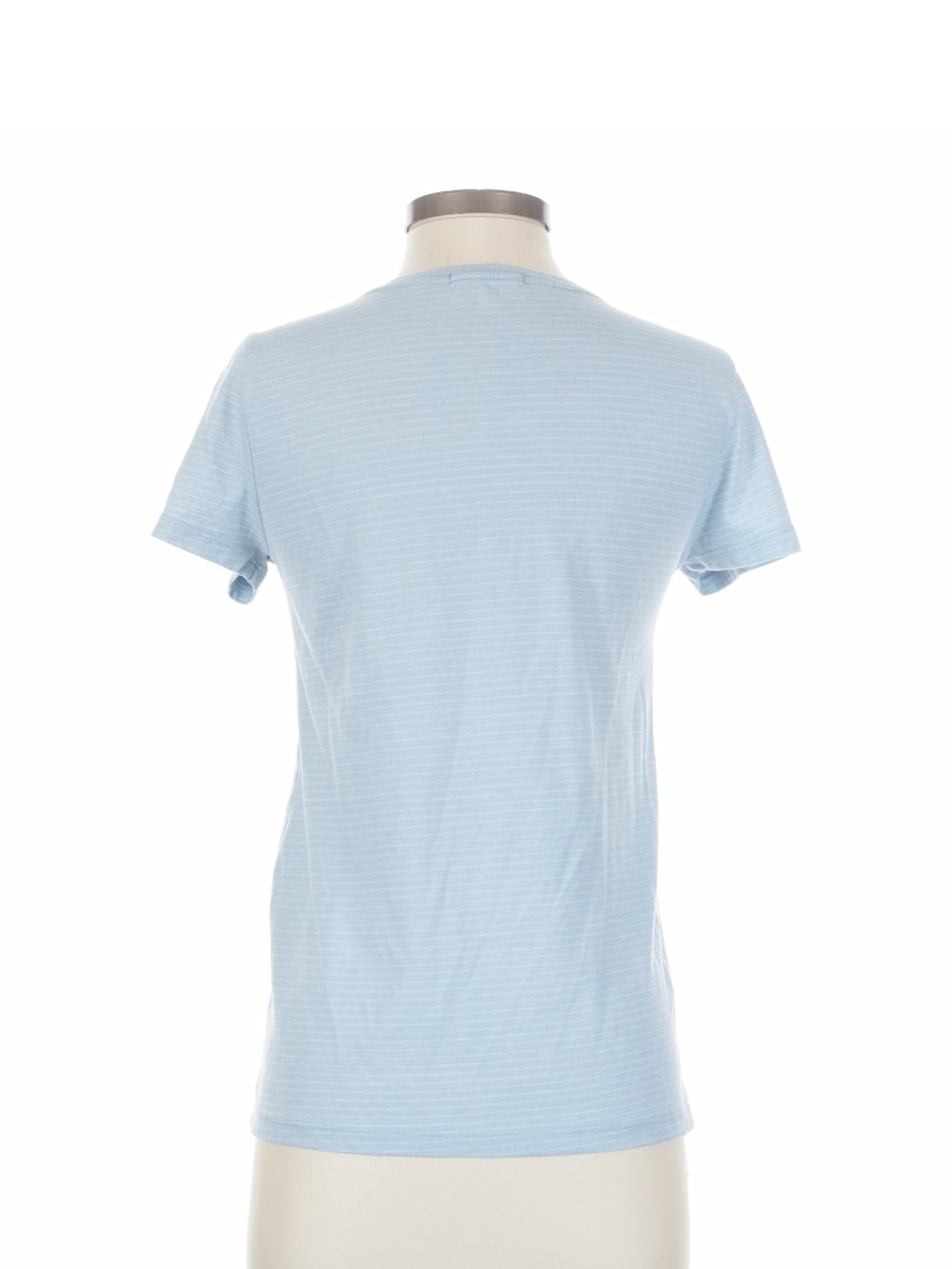 Women Light Blue Short-Sleeve Crewneck Shirt